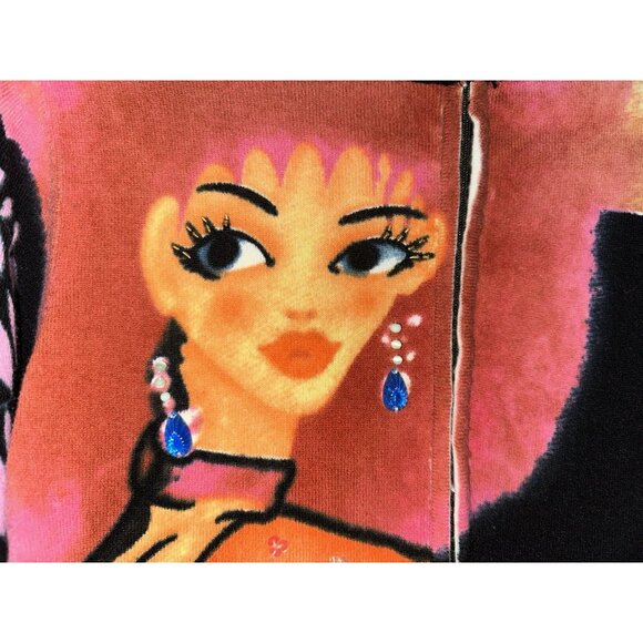 CUSTO Barcelona Beads Barbie inspired zip wool blend Knit Cardigan sweater Sm - Picture 3 of 15